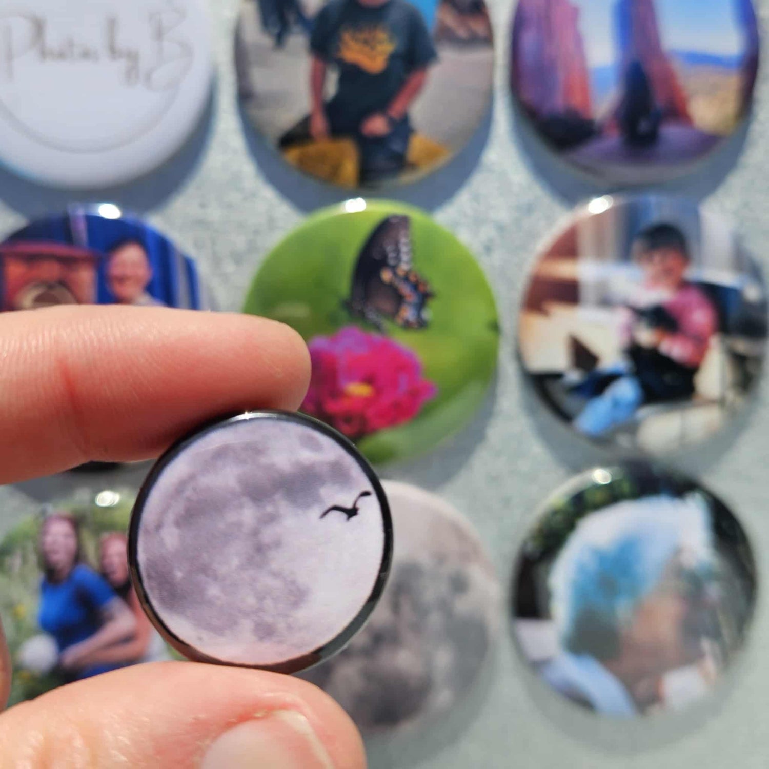 1" Round Magnets & Pins (Set of 54 - same photo or different)