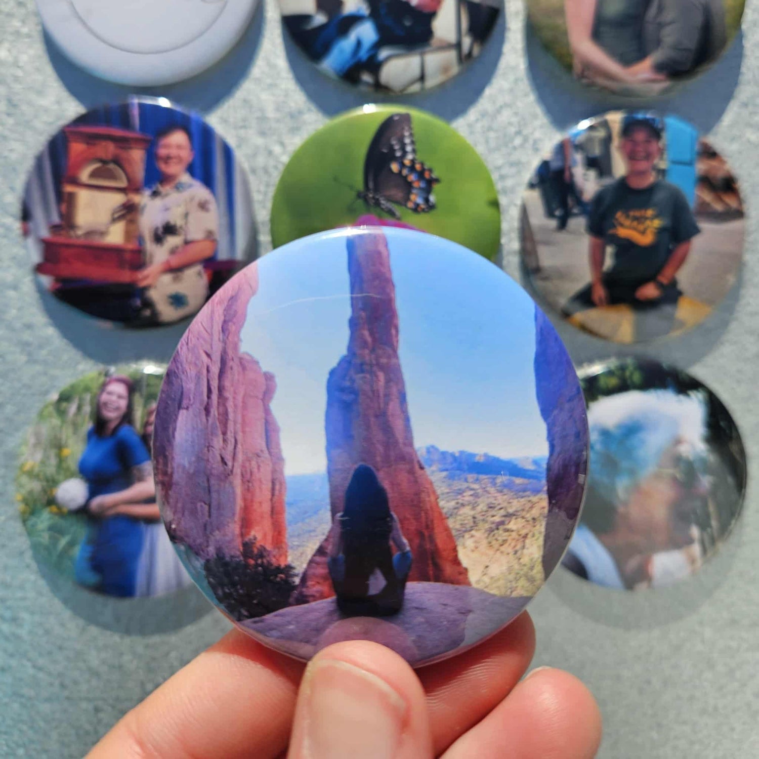 2.25" Round Magnets & Pins  (Set of 54 - same photo or different)
