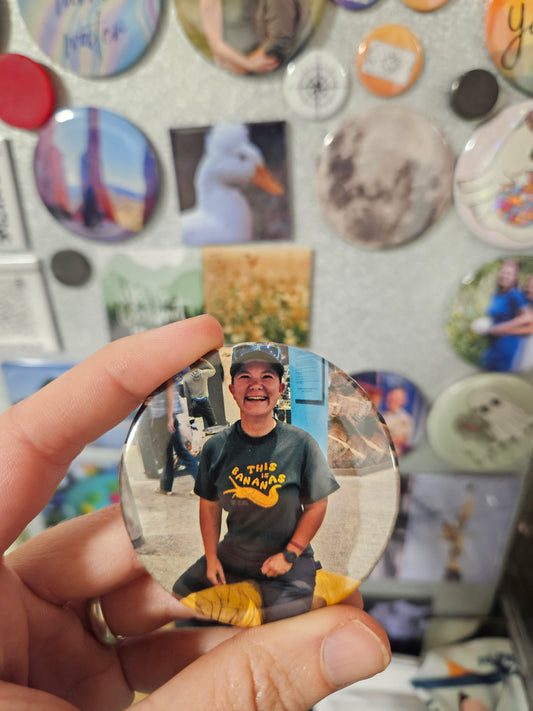 2.25" Round Magnets & Pins  (Set of 54 - same photo or different)